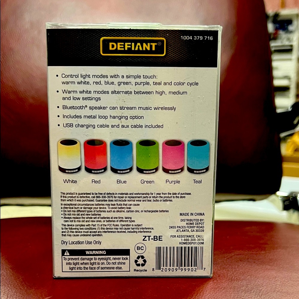 Green Multi-Color Touch Light Bluetooth Speaker - Picture 3 of 4